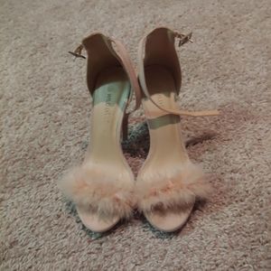 Light Pink Fluffy Heels